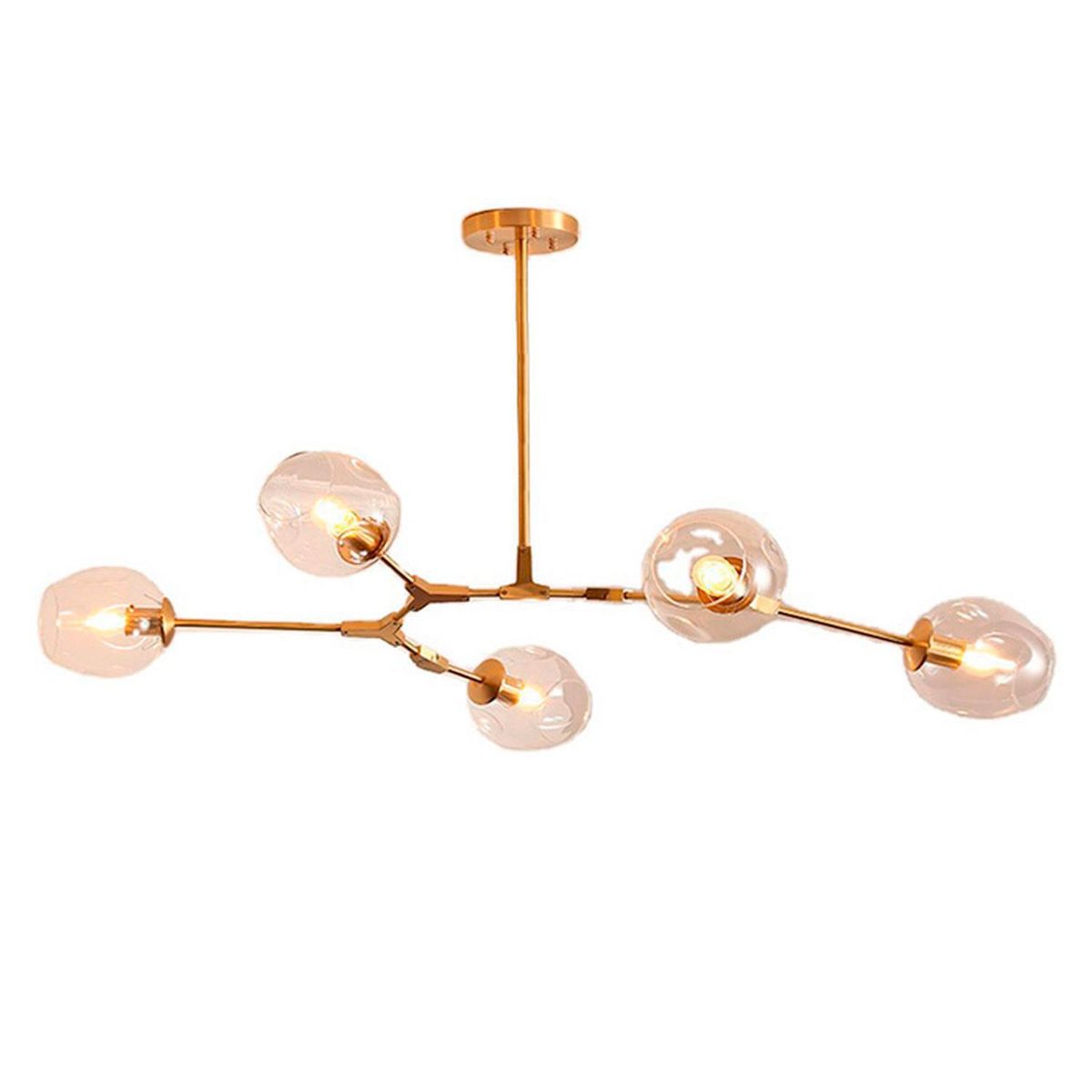 TIENDA INSULAR - Lámpara colgante dorada Perfection E27 vidrio