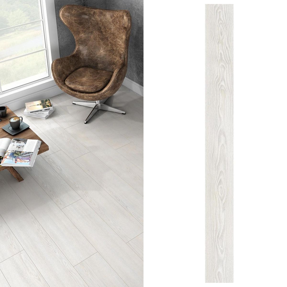 AGT - Piso Flotante 8 mm Aspen Blanco 1.83 m2