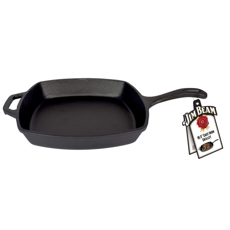 JIM BEAM - Plancha Cuadrada  Fierro Negro