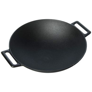 Wok 30 cm Hierro Fundido Negro