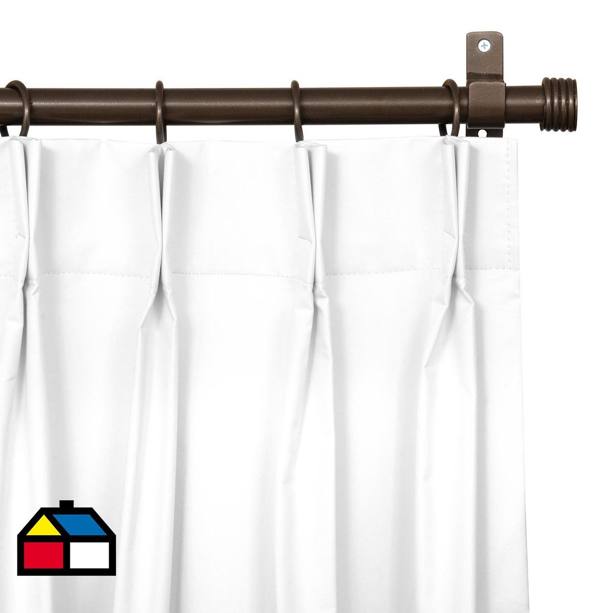 JUST HOME COLLECTION - Cortina Tela Blackout  Blanco Ancho 241a260cm Alto 351a400cm