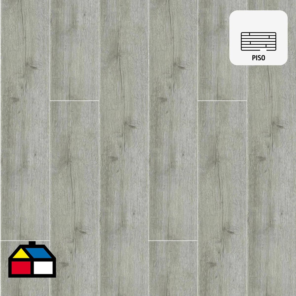 KLIPEN - Piso Vinílico 5.2 mm 18x122 cm Milan grey Gris 2.19 m2