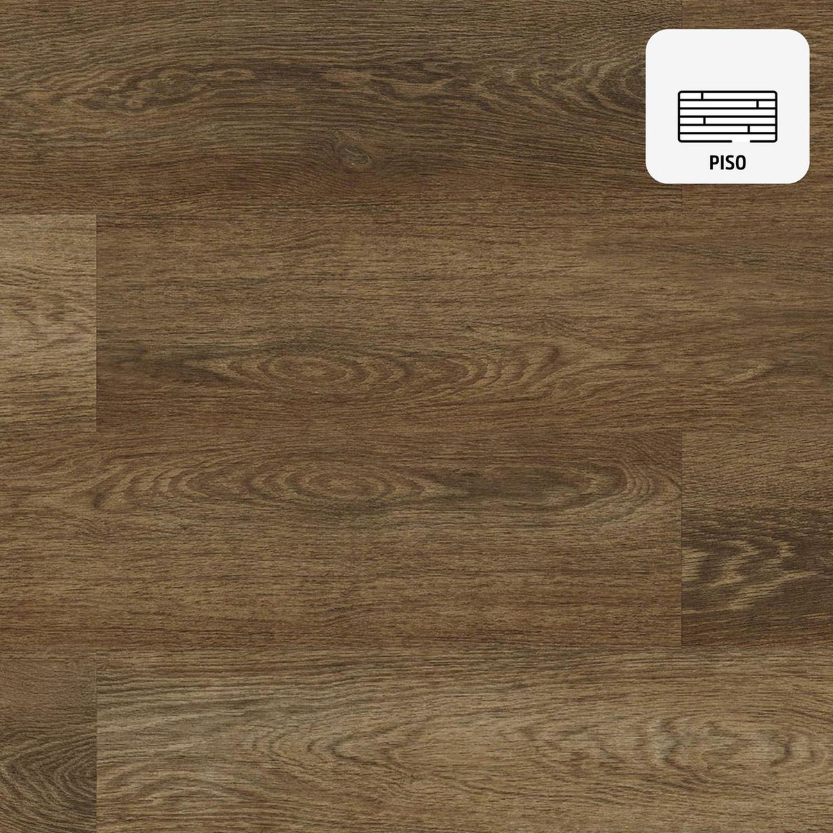 KLIPEN - Piso Vinílico 5.2 mm 18x122 cm Milan Brown café 2.19 m2