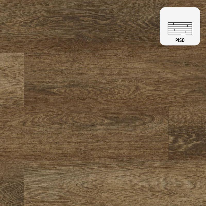 KLIPEN - Piso Vinílico 5.2 mm 18x122 cm Milan Brown café 2.196 m2