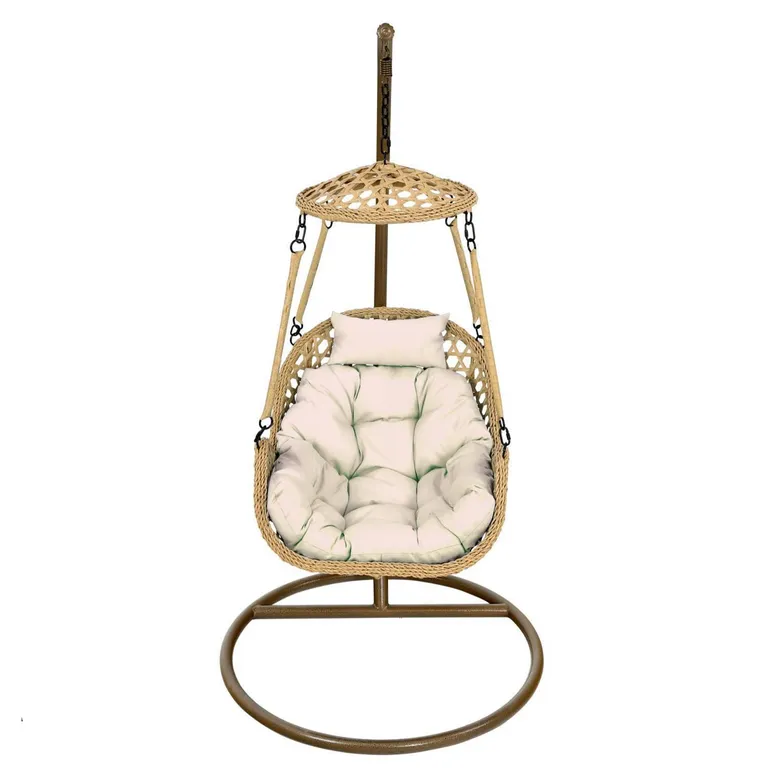EL BARCO Silla Colgante rattan nipona 70x65x60 cm caramelo