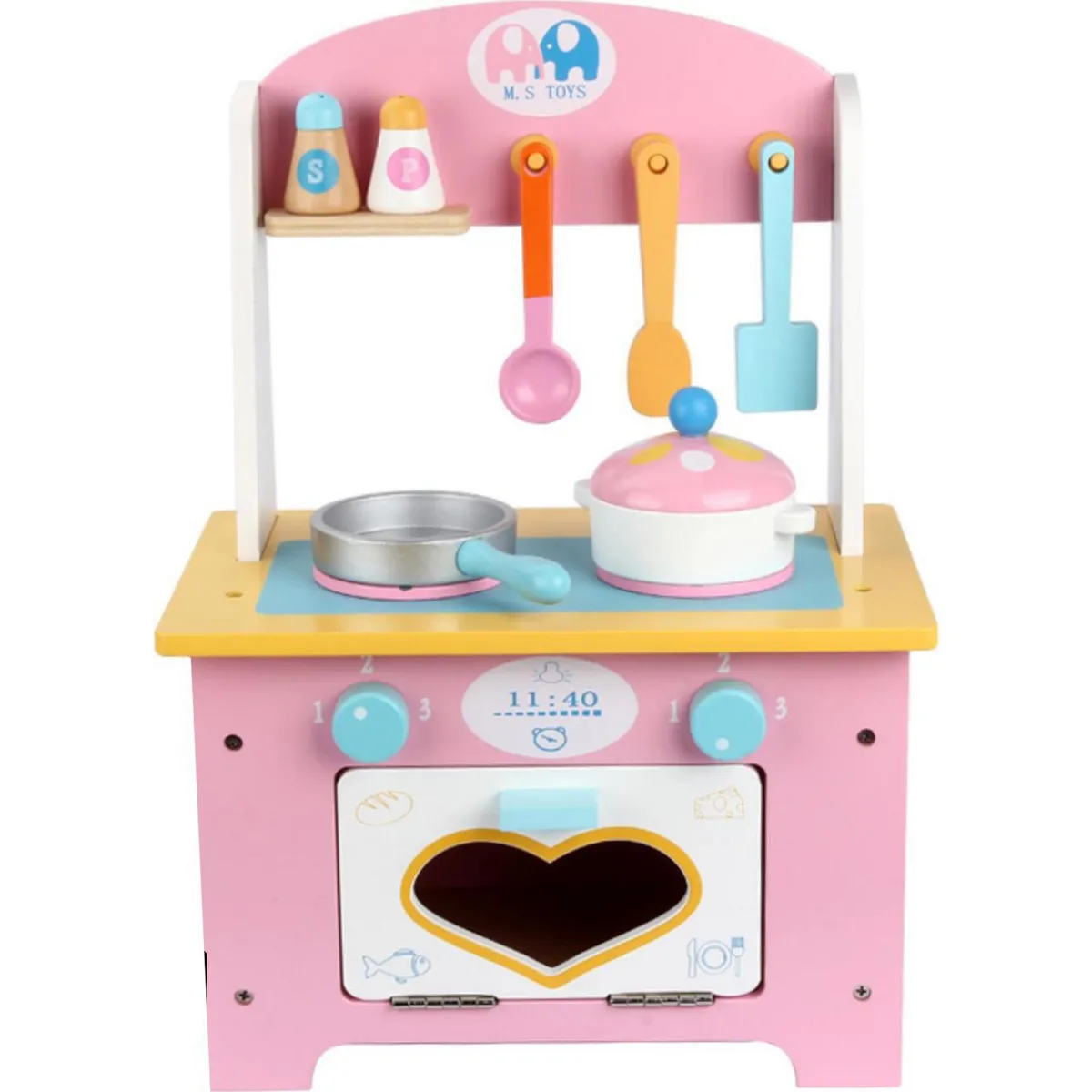 KIDSCOOL - Cocina infantil con accesorios Love rosada