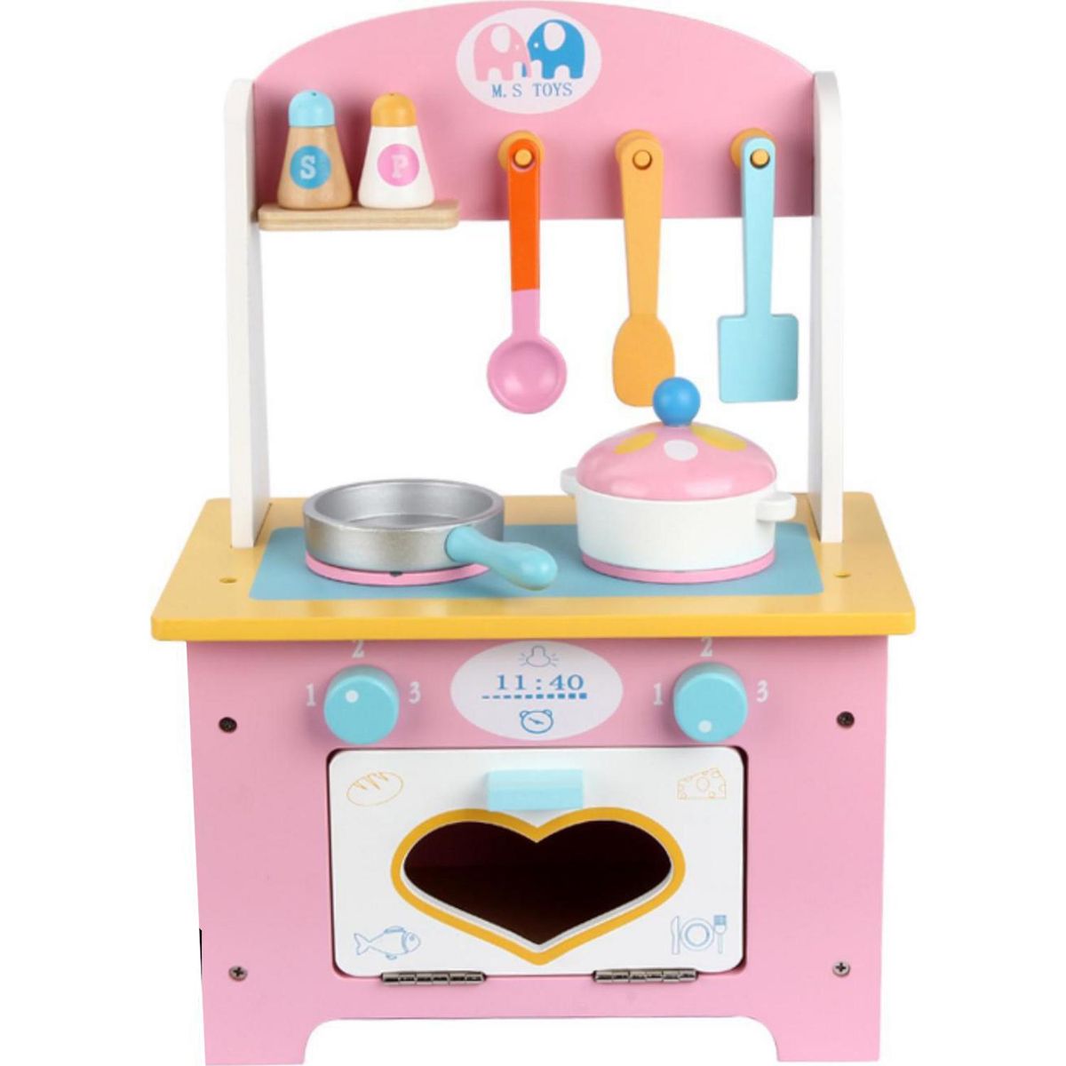 KIDSCOOL - Cocina infantil con accesorios Love rosada