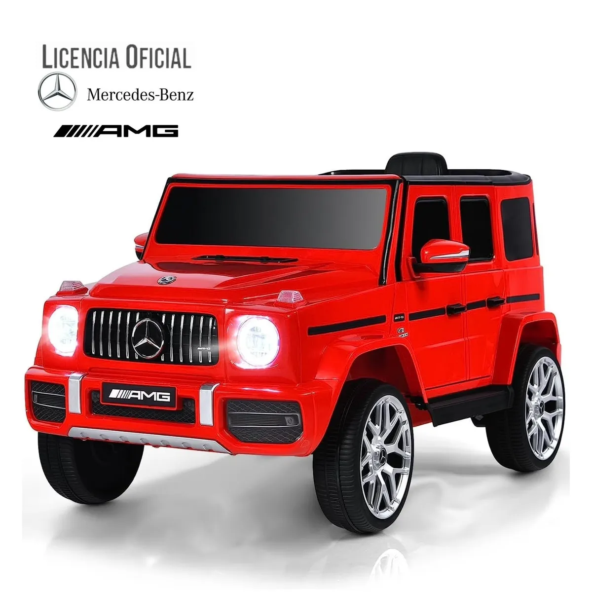 KIDSCOOL - Jeep G63 rojo batería 12V licencia Mercedes Benz