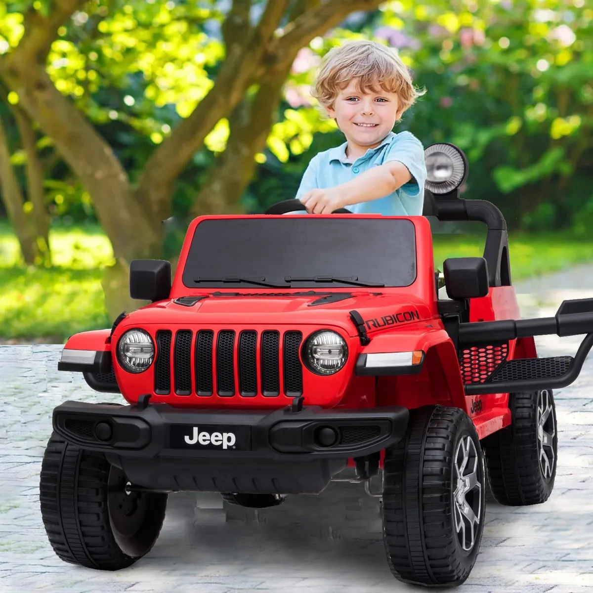 KIDSCOOL - Rubicon rojo a batería 12V licencia Jeep