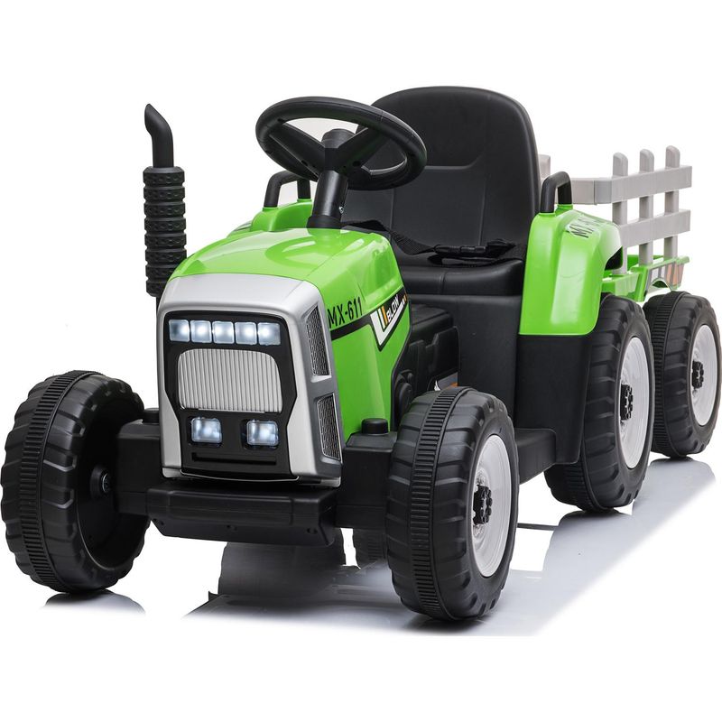 KIDSCOOL - Tractor a batería 12V con remolque