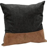 Cojín bicuero grafito 55x55 cm