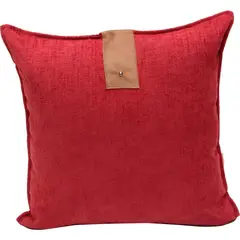 ATMOSPHERA HOME - Cojín aplique cuero sandia 55x55 cm