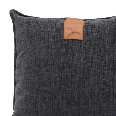 Imagen 2 del producto Cojín aplique cuero grafito 55x55 cm