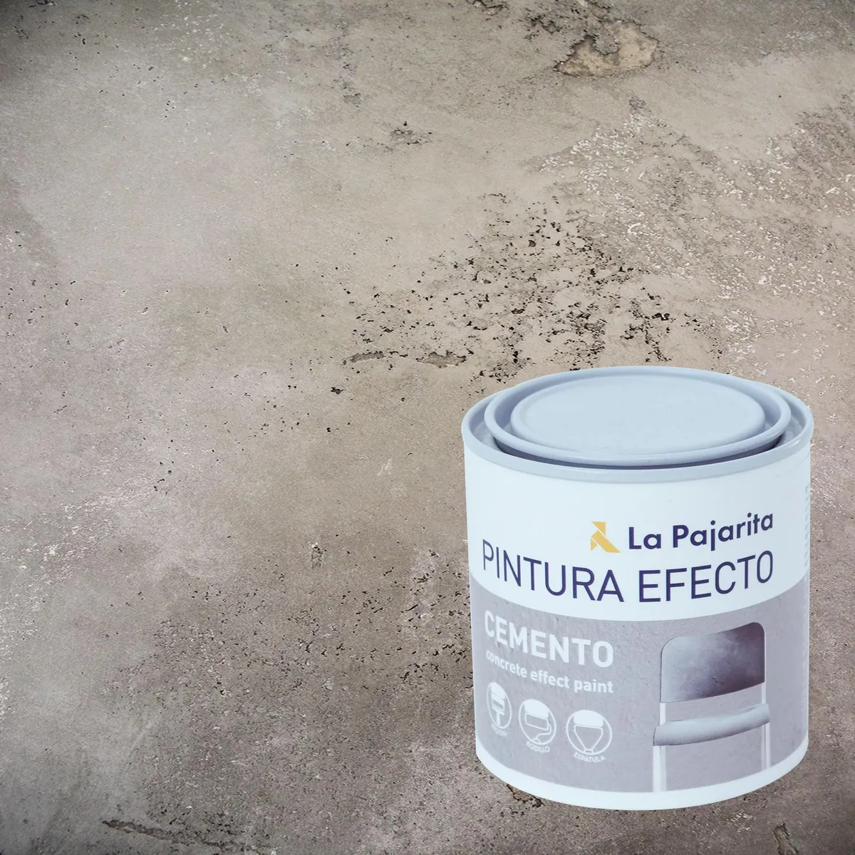 PINTURAS LA PAJARITA - Pintura Efecto Cemento Gris Cemento 0.25 l