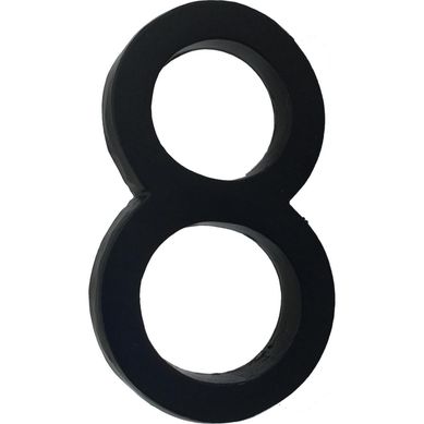 Nmero 8 fierro 10 cm negro.