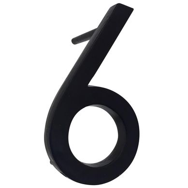 Nmero 6 fierro 10 cm negro