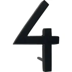 FIXSER - Número 4 fierro 10 cm negro