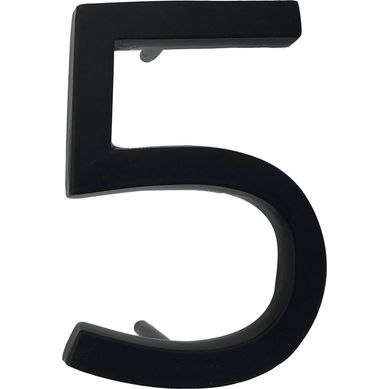 Nmero 5 fierro 10 cm negro