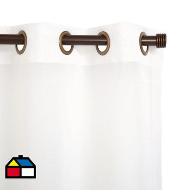 Cortinas de Telas Modelo Ojetillo Velo Gaza Color Crudo Con Instalacin Y Barra Incluido Con Medidas en Ancho Entre  261