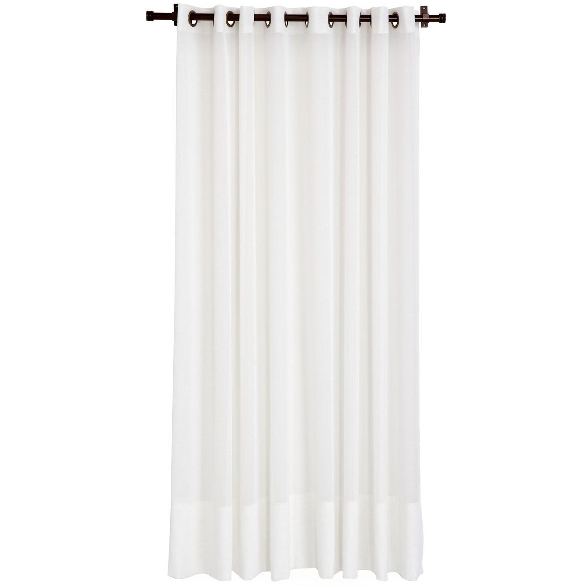 JUST HOME COLLECTION - Cortinas de Telas Modelo Ojetillo Velo Gaza Color Crudo Con Instalación Y Barra Incluido Con Medidas en Ancho Entre 75