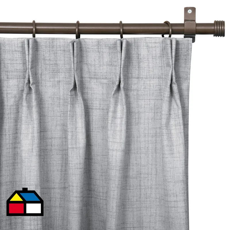 JUST HOME COLLECTION - Cortina Tela Blackout Gris Ancho 261a320cm Alto 261a320cm