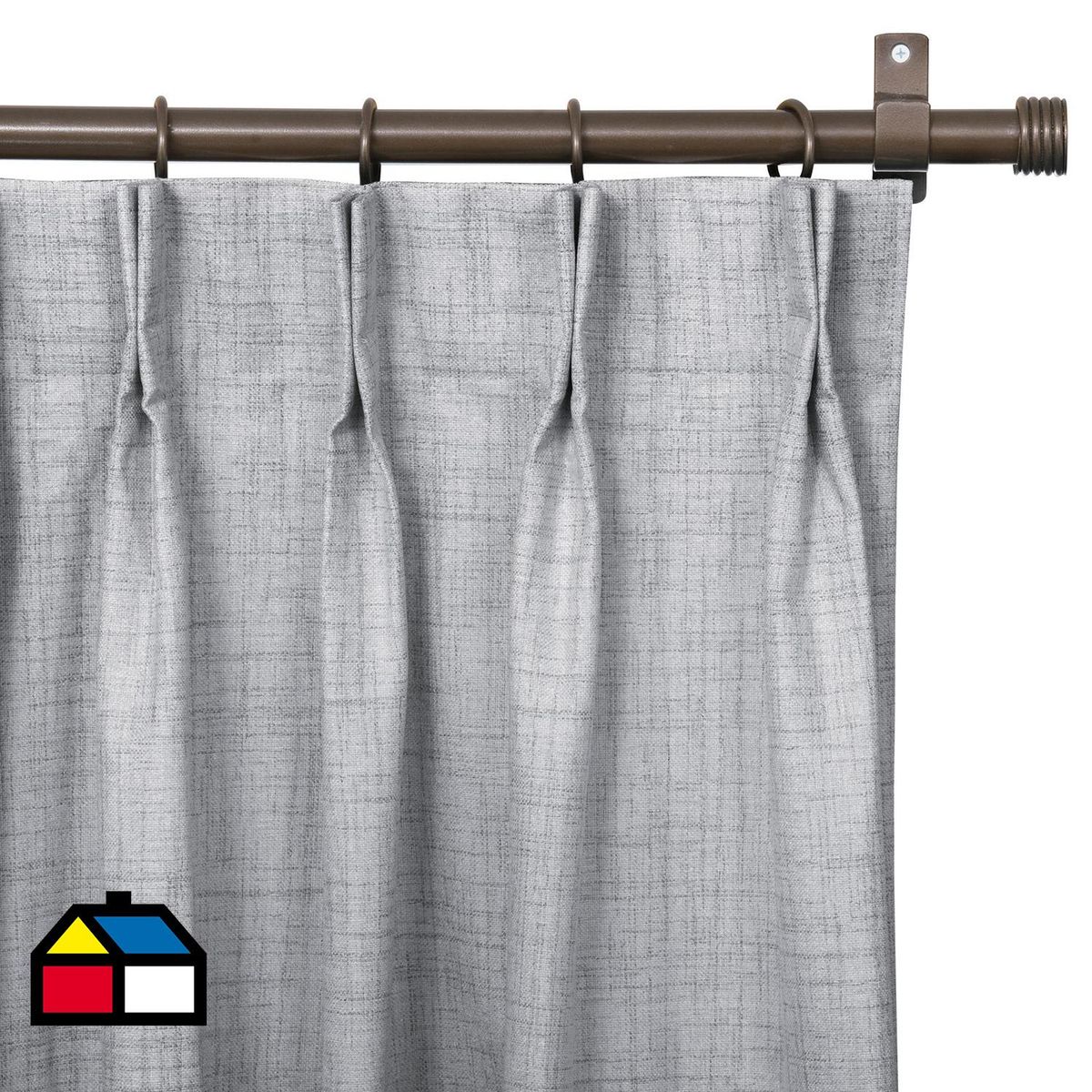 JUST HOME COLLECTION - Cortina Tela Blackout Gris Ancho 351a400 cm alto 75 a240 cm