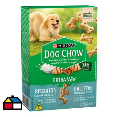 Dog chow galletas pollo y leche cachorro 300 g.