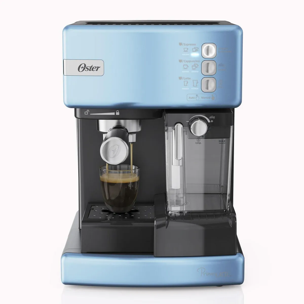 OSTER - Cafetera Automática Espresso Prima Latte 1.5 l 1050 W Celeste