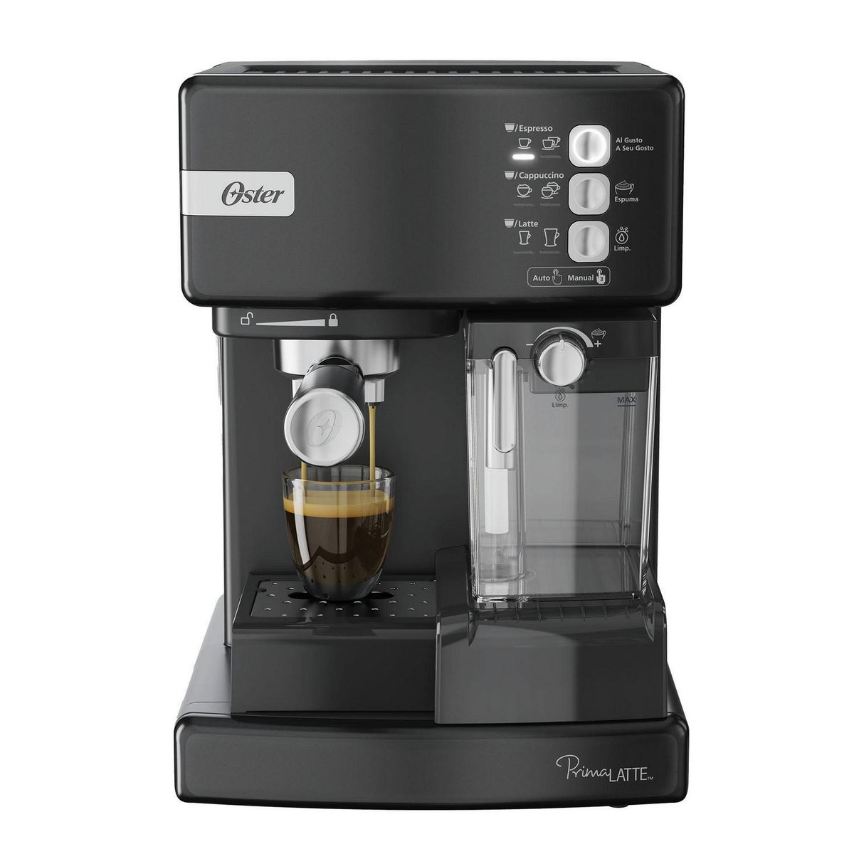 OSTER - Cafetera Automática Espresso Prima Latte 1.5 l 1050 W Negro