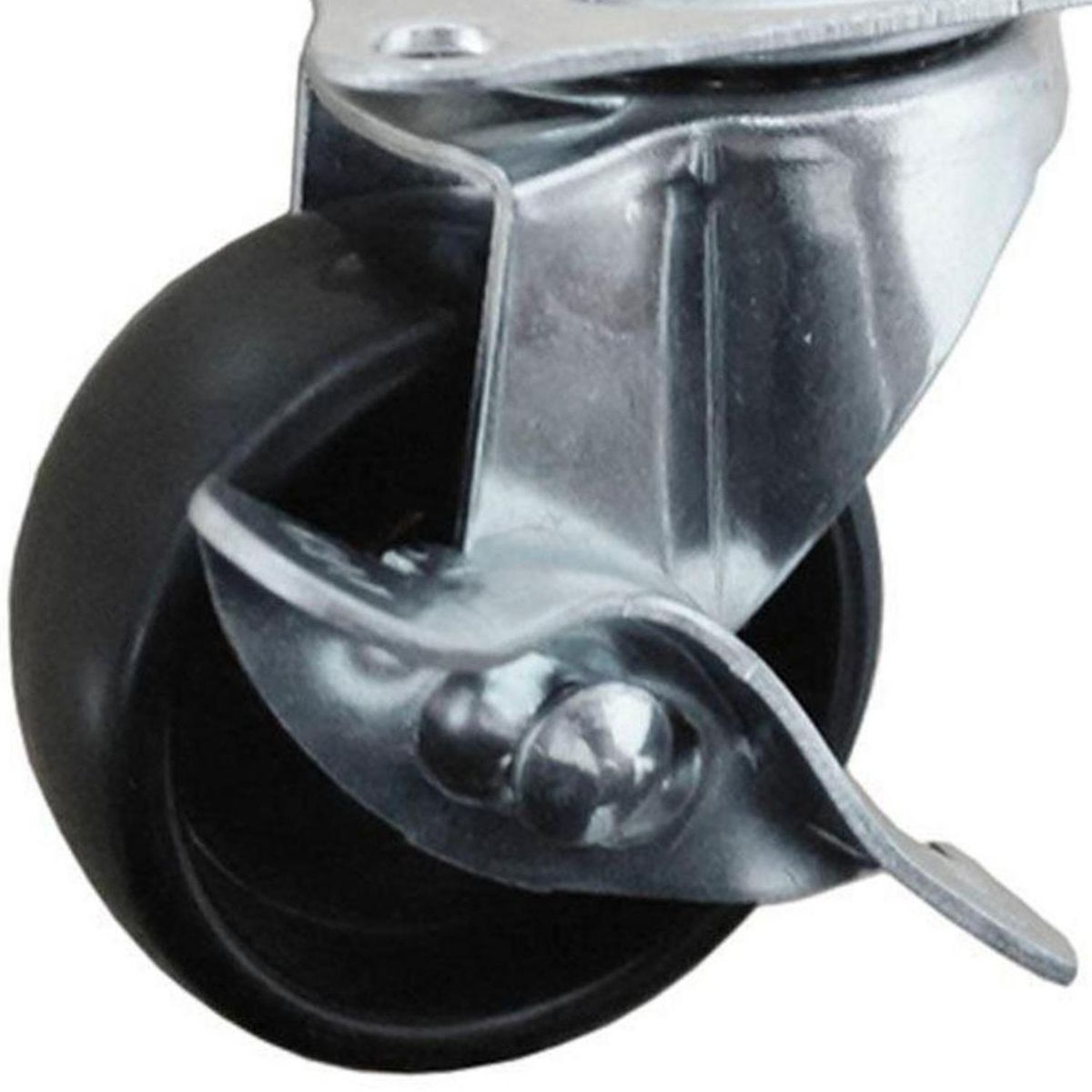 KUTZ - Rueda polipropileno negra 50mm con freno 35kg