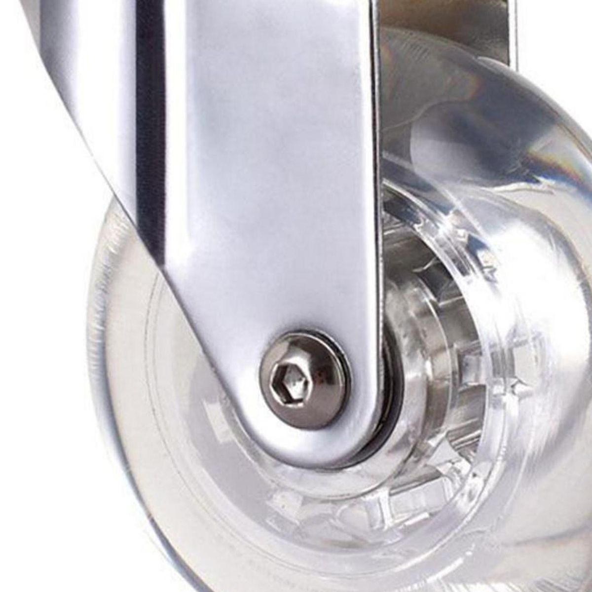 KUTZ - Rueda poliuretano trasparente 50mm sin freno 40kg