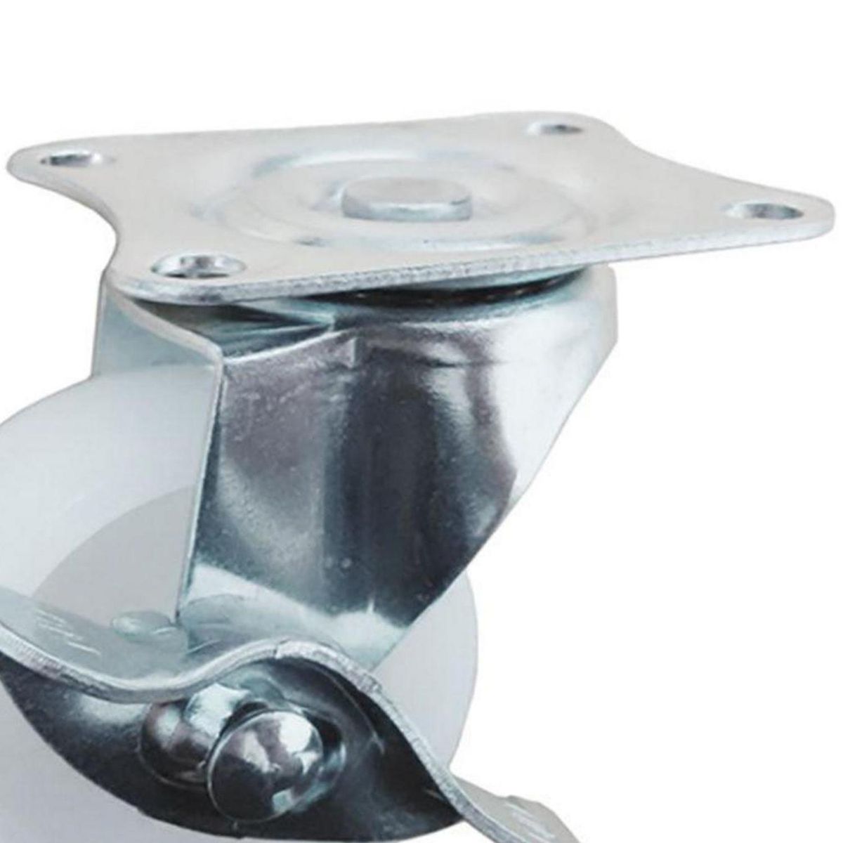 KUTZ - Rueda polipropileno blanca 50mm con freno 35kg