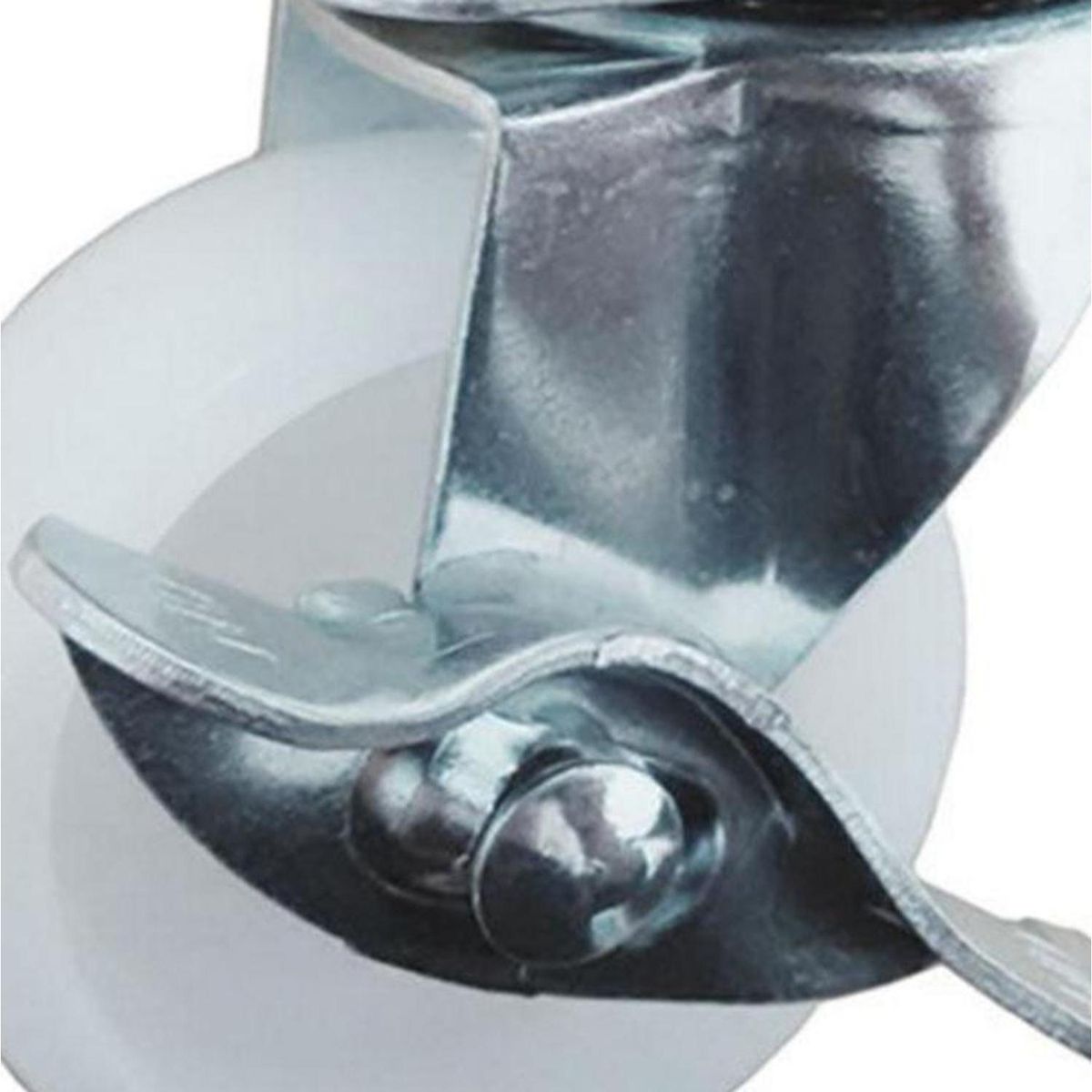 KUTZ - Rueda polipropileno blanca 40mm con freno 25kg