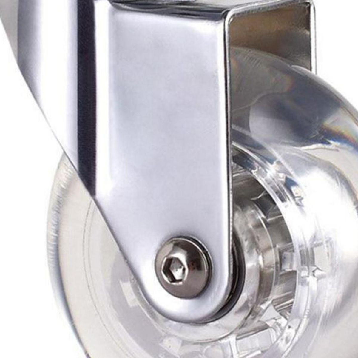 KUTZ - Rueda poliuretano trasparente 75mm sin freno 64kg