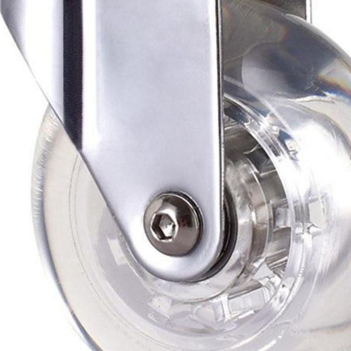 KUTZ - Rueda poliuretano trasparente 35mm sin freno 30kg