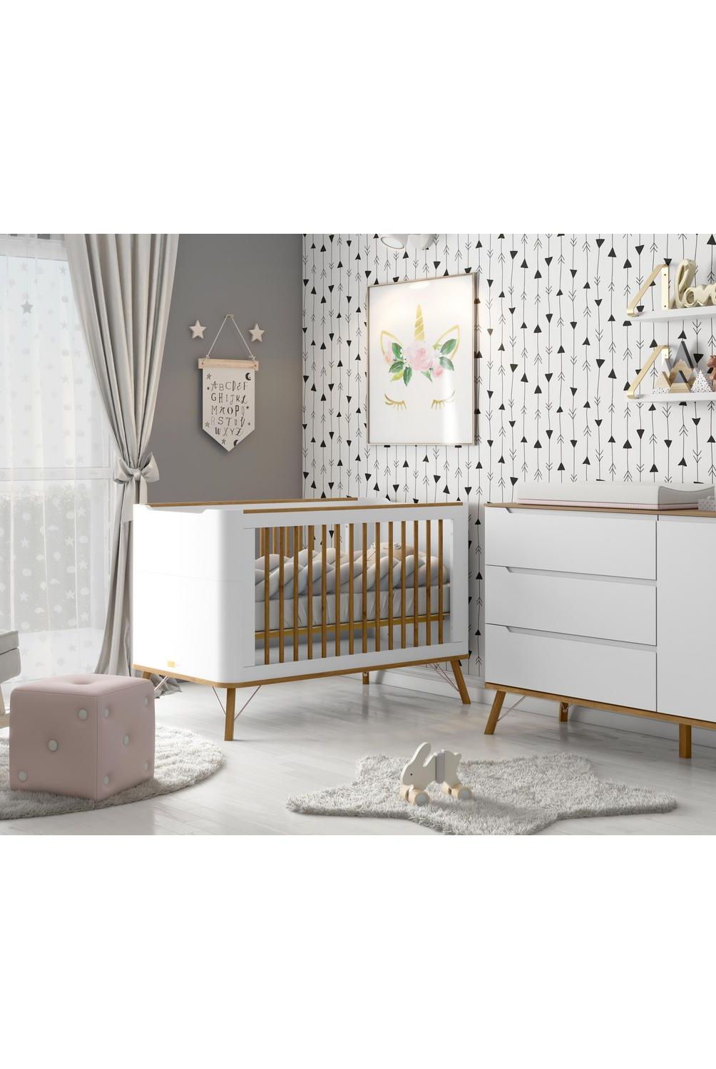 KIDSCOOL - Cómoda 1 Puerta 3 Cajón(es) ALBI 135x95x48 cm Blanco