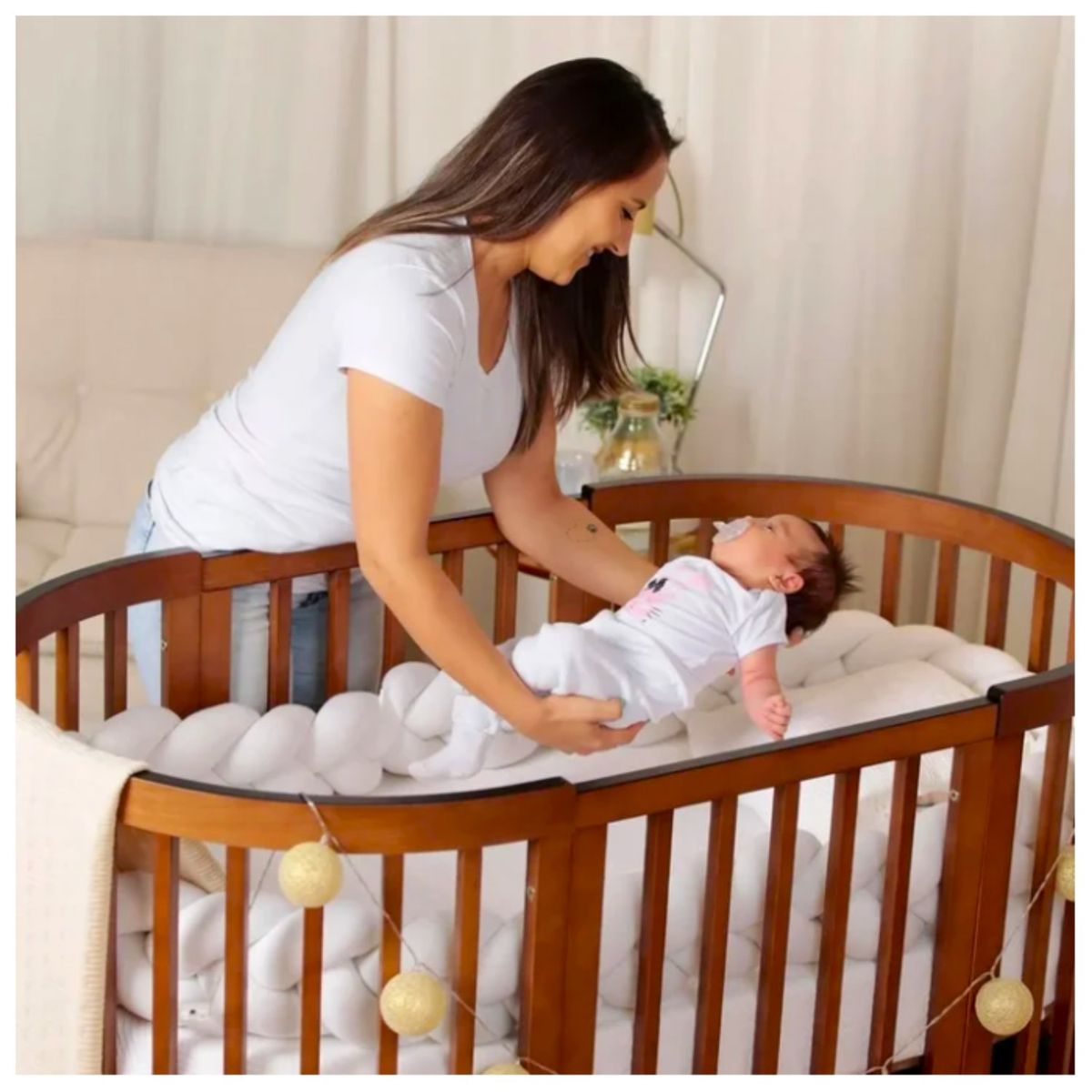 KIDSCOOL - Cuna progresiva 75,4x81,4x153 cm miel