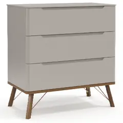 KIDSCOOL - Cómoda 3 Cajón(es) ALBI 95x90x48 cm Gris