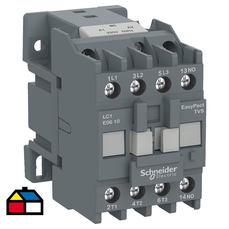 SCHNEIDER ELECTRIC - Contactor EasyPact TVS 3 polos - 9A - AC3 - 220V