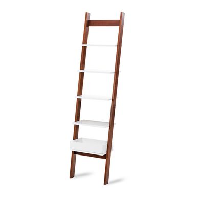 Estante escalera 6 repisas 42x166x38 cm caf/blanco