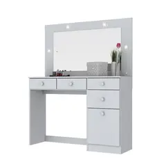 HOME MOBILI - Tocador 1 Puerta 4 Cajón(es) Broadway 110x145x41 cm Blanco