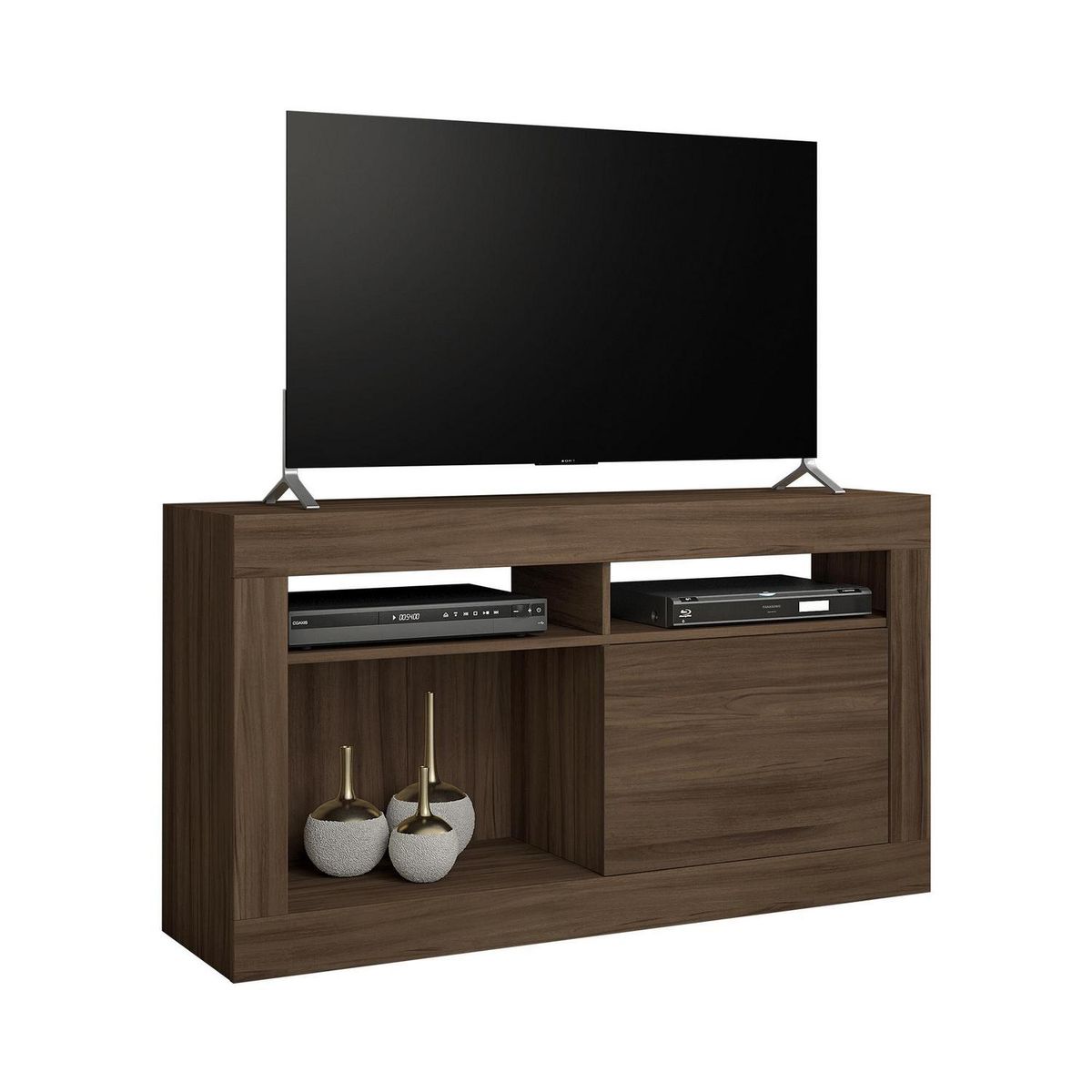 HOME MOBILI - Rack TV 50" Café MDP 69x122x37 cm