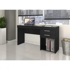 HOME MOBILI - Escritorio 2 Cajones Negro MDP 76x121x43 cm