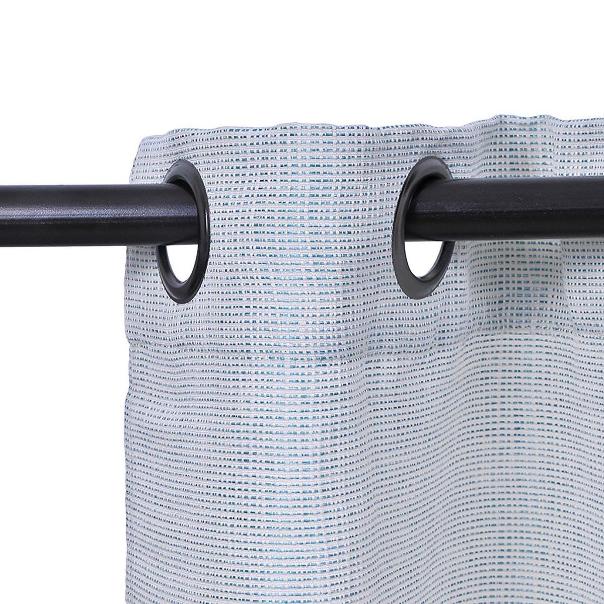 FABRICS - Set cortina de tela silueta 4 piezas 140x220 cm turquesa