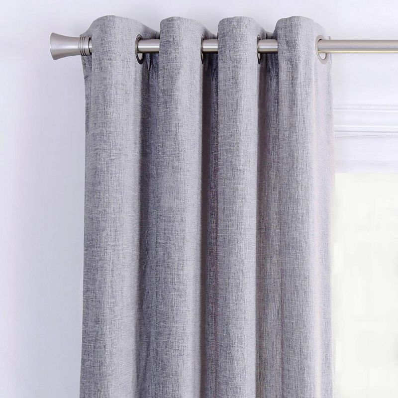 FABRICS - Cortina de tela chenille 140x220 cm gris