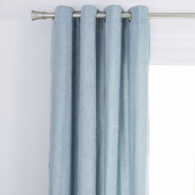 FABRICS - Cortina de tela chenille 140x220 cm turquesa