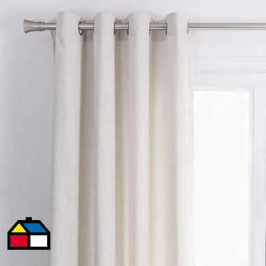 Cortina de tela chenille 140x220 cm crudo