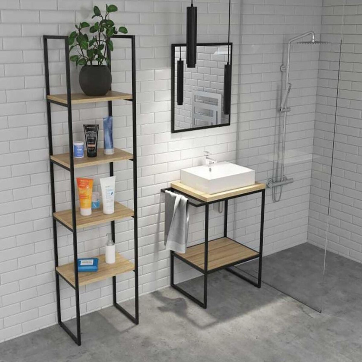 GAMET - Marco metálico para espejo 60x60 cm