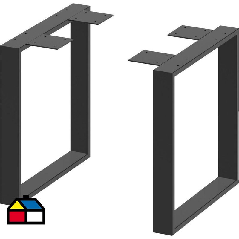 GAMET - Pata mesa cuadrada 45x45 cm 2 unidades