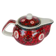 SOHOGAR - Tetera 250 ml Cerámica Rojo